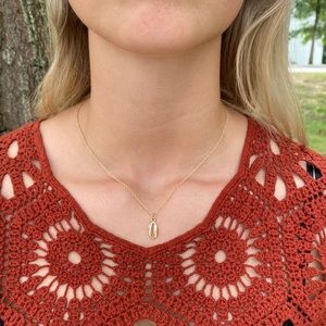 Handmade Gold Charm Seashell Necklace